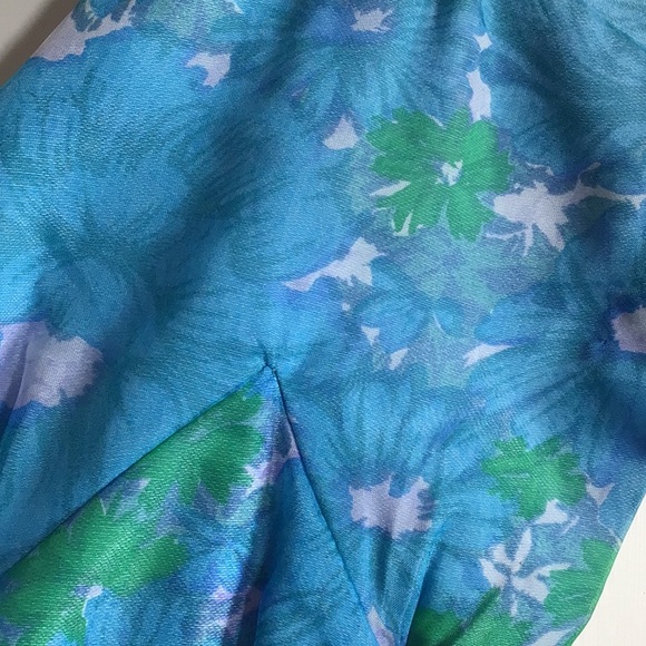 Vintage 1950s formal blue floral dress size 9 in excellent condition - Picture 4 of 12